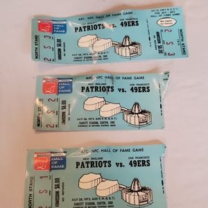 Vintage AFC-NFC Patriots vs 49ers Tickets